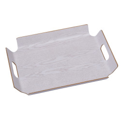 Plateau rectangle no angle 44,5x34 cm blanc