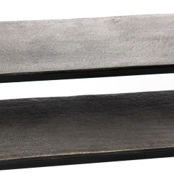 Set de 2 consoles Silver100X30X85 cm en fonte d'aluminium 