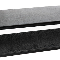 Set de 2 consoles en fonte d’aluminium finition noire irisée