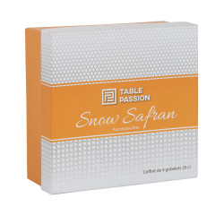 Coffret de 4 gobelets à thé 20 cl Snow safran