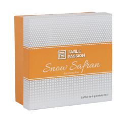 Coffret de 4 gobelets à thé Snow safran 20 cl