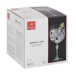 Boite de 4 verres AMERICA gin tonic