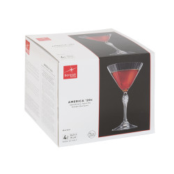 Boite de 4 verres martini America  24.5 cl