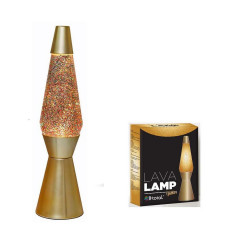 Lampe lave Gold glitter 40...