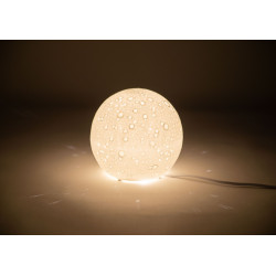 Lampe pleine lune Diam: 16.5 cm en porcelaine   - E14_8W_LED