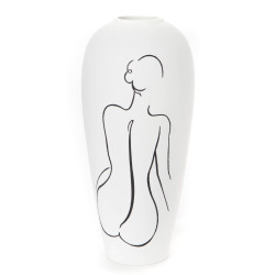 Vase femme blanc mate