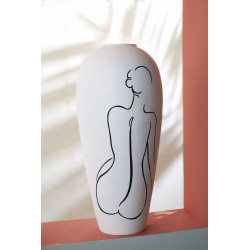 Vase femme blanc mate