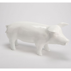 Cochon 53 cm blanc