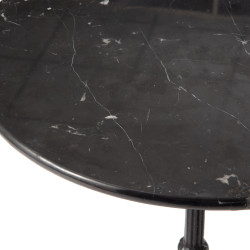 Table bar guéridon Diam: 60 cm noir en marbre et  en fonte