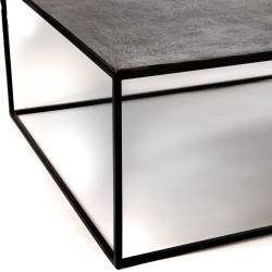 Table basse aluminium noir