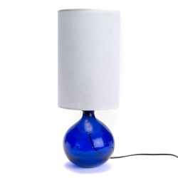 Lampe de table Anna abat jour lin blanc E27_40W LED