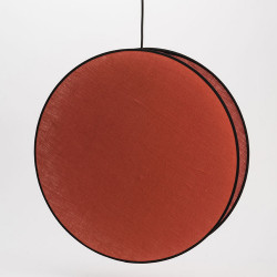 Suspension abat jour Luna 49 cm brique