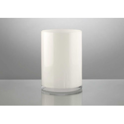 Vase cylindrique 21 cm blanc 