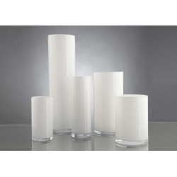 Vase cylindrique 30 cm blanc 