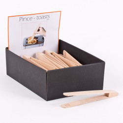 Pince à toast 18 cm en bois