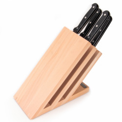 Bloc magnétique pour couteaux en bois de hêtre