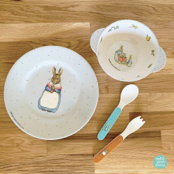 Assiette Pierre Lapin bleue 20 cm