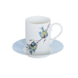 Set mug et sous tasse mésange