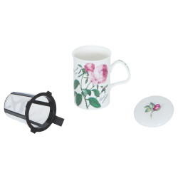Mug infuseur 32 cl Rose Redouté