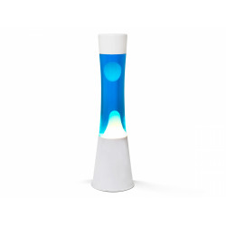 Lampe Lave 40 cm bleu/blanc