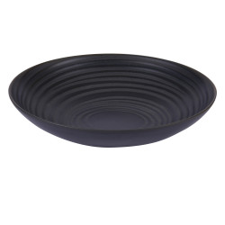 Assiette creuse Moon noir 22,5 cm (lot de 6)