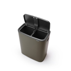 Poubelle 2 x 30 l platinium - bo touch bin