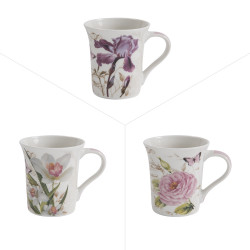 Mug fleurs 31 cl (lot de 3)