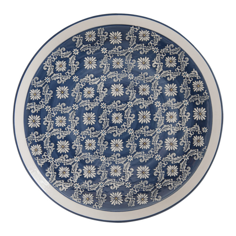 Plat à tarte - Diamètre 28 cm - Gris, Bleu