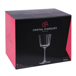 Verre à pied macassar 35 cl en cristallin (lot de 6)