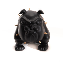 Bulldog origami noir mat