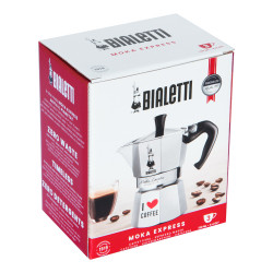 Cafetière italienne moka express i love coffee - 3 tasses inox