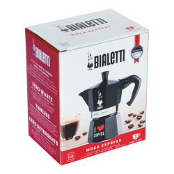 Cafetière Italienne Moka Express I love coffee 3 tasses noire