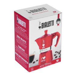 Cafetière Italienne Moka Express I love coffee 6 tasses rouge