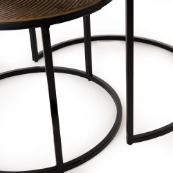 TABLE BASSE ROSACE OR    -  Table basse rosace or