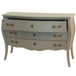 Commode 3 tiroirs Murano taupe 