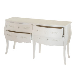 Commode double Murano blanche 