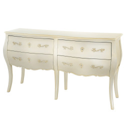 Commode double silver Murano