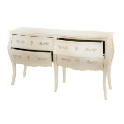 Commode double silver Murano