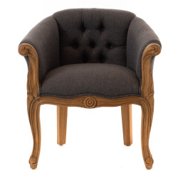 Fauteuil Crapaud gris foncé 
