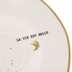 Assiette plate carpe diem (lot de 6)