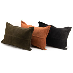 Coussin peau cuir 30x50 cm (lot de 3)