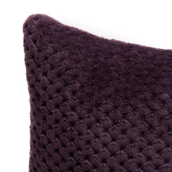 Coussin Damier 40x40 cm prune