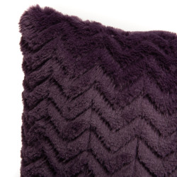 Coussin Chevron 40x40 cm prune