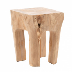 Tabouret carré bois