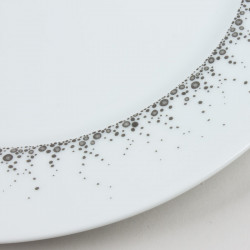 Assiette plate Boréalis gris 27 cm (lot de 6)