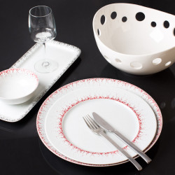 Assiette à dessert Boréalis gris 22 cm (lot de 6)