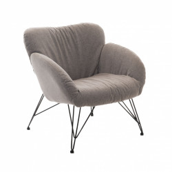 Fauteuil gris clair Océane