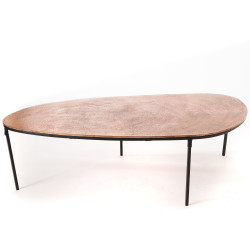 Table basse galet cuivre