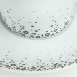 Tasses et sa sous-tasse Boréalis gris 12 cl (lot de 6)