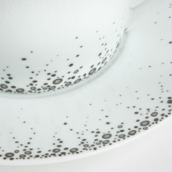 Tasses à thé et sa sous-tasse Boréalis gris 22 cl (lot de 6)